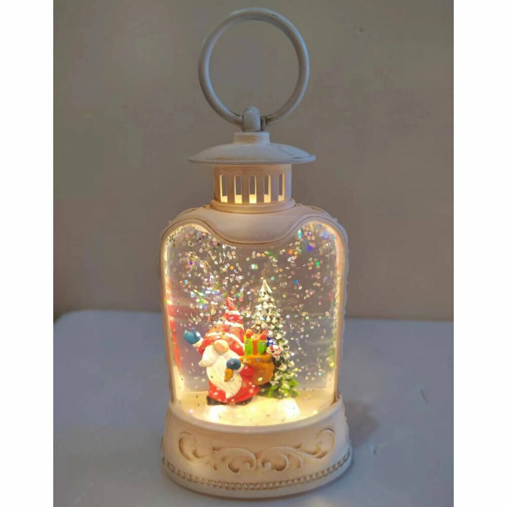 фото Изделие декоративное Фонарь (подсветка, вьюга, 2xAAA, не прилаг.), 8х4х16см KSM-796146