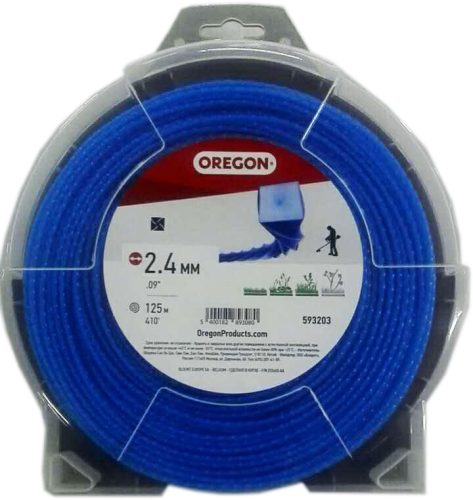 Леска триммерная OREGON SQ TWISTED 2,4 мм/125 м BLUE (арт. 593203) №1068