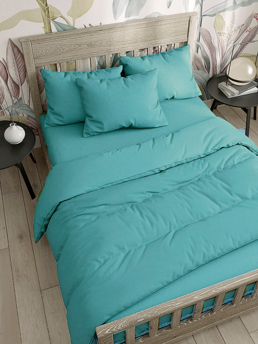 фото Пододеяльник Milky Garden "Зеленый" 2-сп 175х215 см