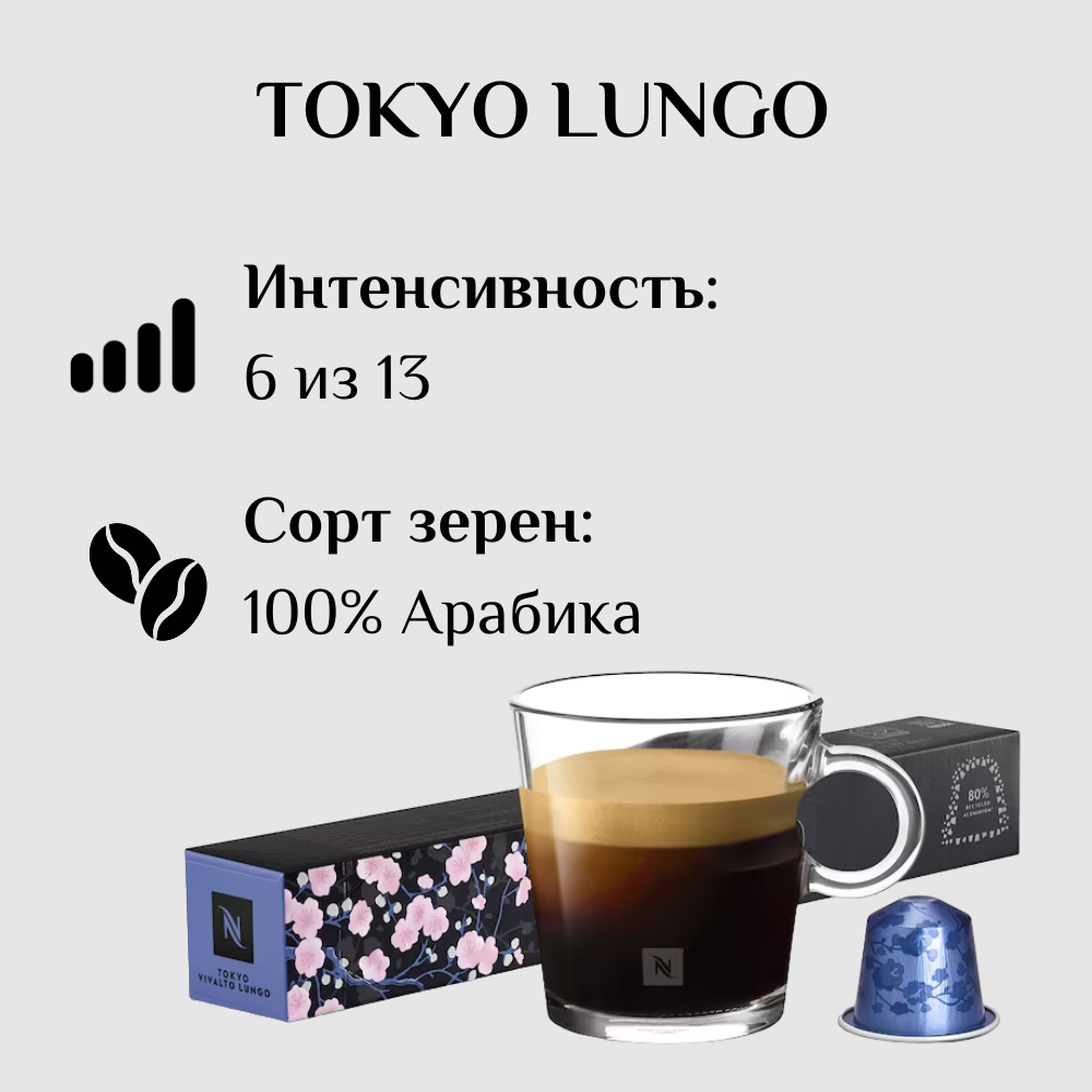 Капсулы для кофемашины Nespresso Original TOKYO LUNGO 100 штук - фотография № 3