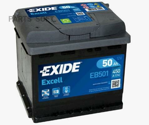 EXIDE EB501 EXIDE EB501 EXCELL_аккумуяторная батарея! 19.5/17.9 рус 50Ah 450A 207/175/190\