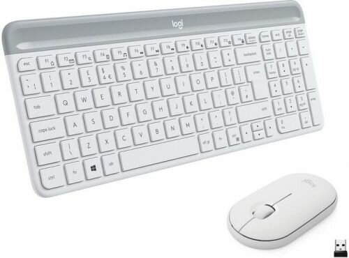 Клавиатура и мышь Wireless Logitech MK470 920-009207 USB, клавиатура: белая, 104 клавиши; мышь: белая, 1000 dpi, 3 кнопки