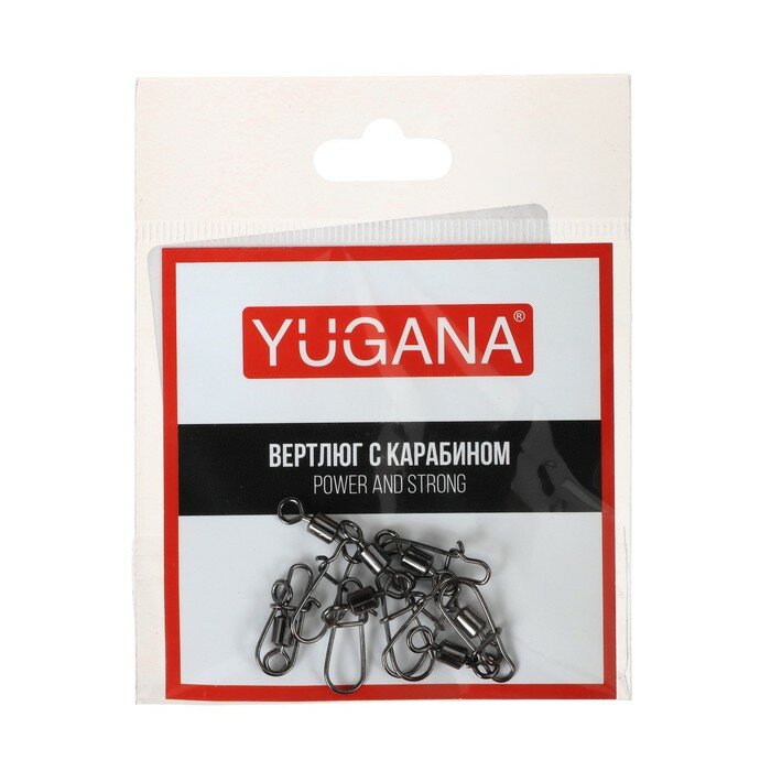 Карабин с вертлюгом YUGANA Swivel with Snap №4 26 кг 7 шт.