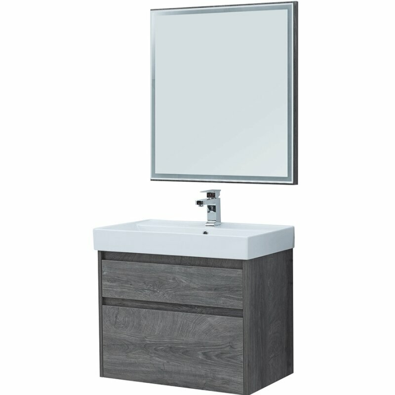 Комплект мебели для ванной Aquanet Nova Lite 75 242904 подвесной Дуб рошелье - фотография № 6