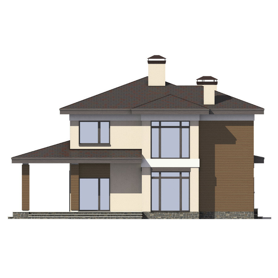 45-16B-Catalog-Plans - Проект двухэтажного кирпичного дома с террасой - фотография № 5