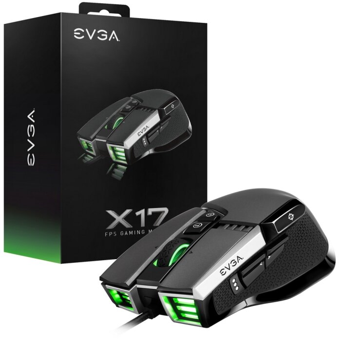 Мышь EVGA 903-W1-17GR-K3 MOUSE,X17,WIRE,RETAIL,GLOBAL,GREY