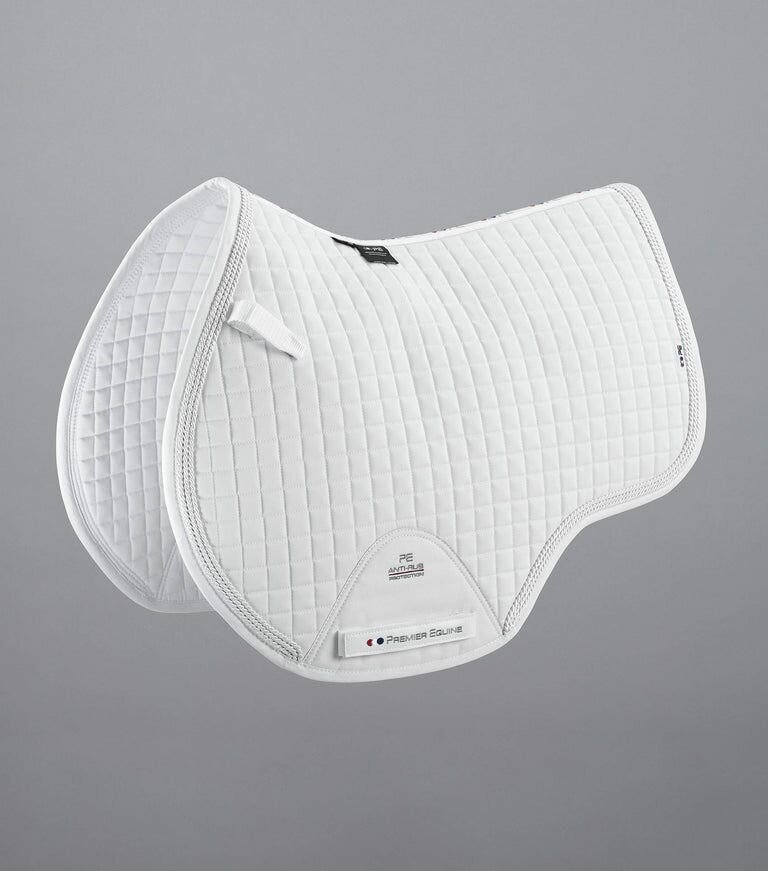 Вальтрап для лошади из хлопка Close Contact Cotton Dressage Saddle Pad (белый) - фотография № 1