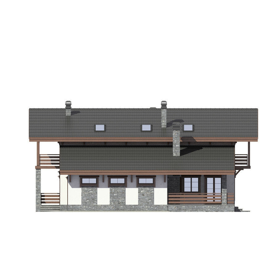 57-83K-Catalog-Plans - Проект двухэтажного кирпичного дома с террасой - фотография № 5