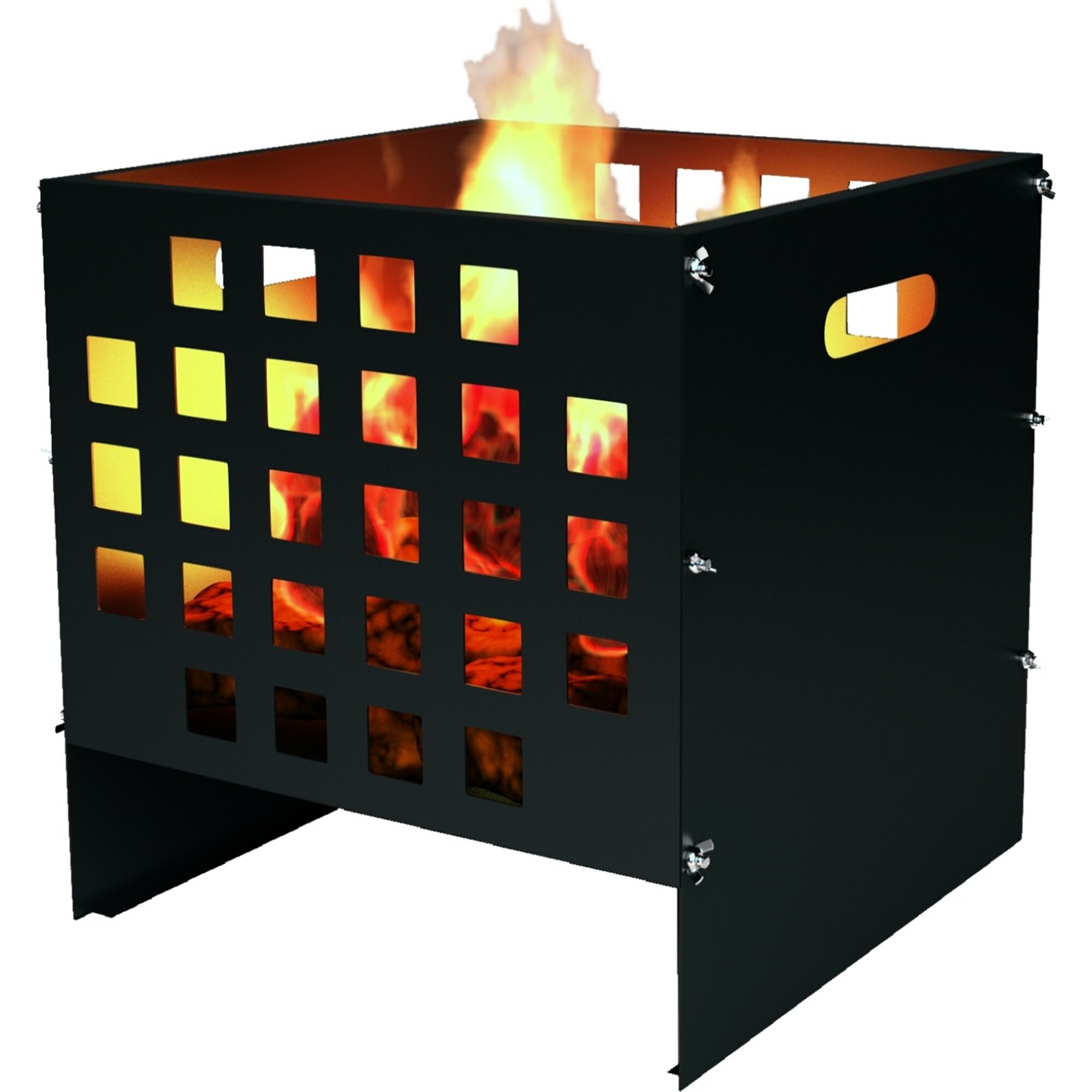 Очаг для костра Firewood Cube 40x40 см, сталь - фотография № 1