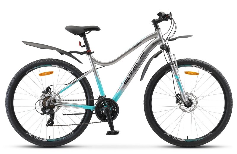 Горный (MTB) велосипед STELS Miss 7100 D 27.5 V010 (2020) 18 хром (требует финальной сборки)