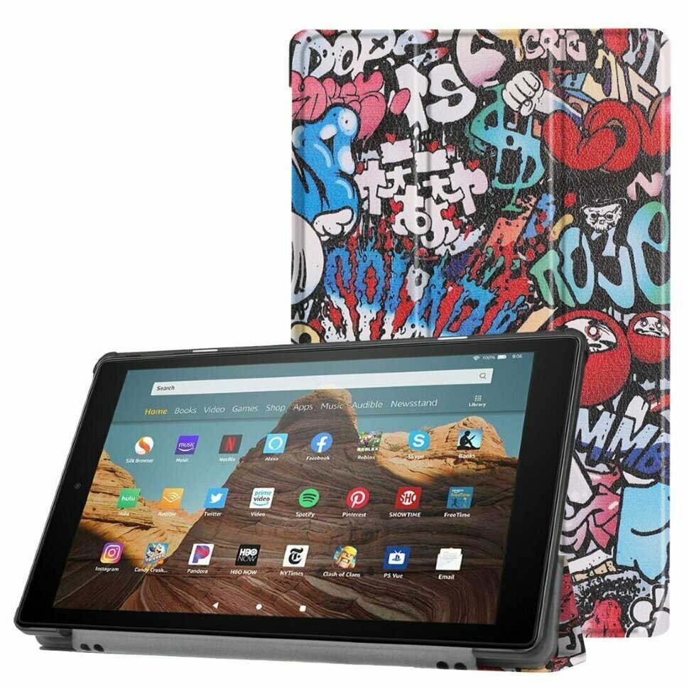 Чехол Smart Case для Amazon Fire HD 10 (2017-2019), 10,1 дюйм (Graffiti)