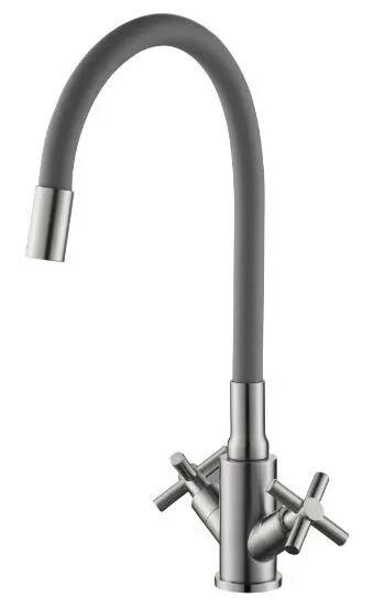 фото Смеситель для кухни Esko Capela CP519GR гибкий излив 40 см цвет серый