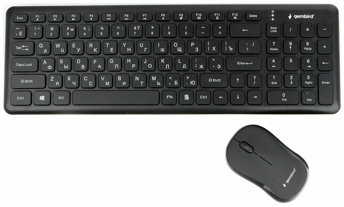 Клавиатура + мышь Gembird KBS-9200 беспроводная USB черный (KBS-9200)