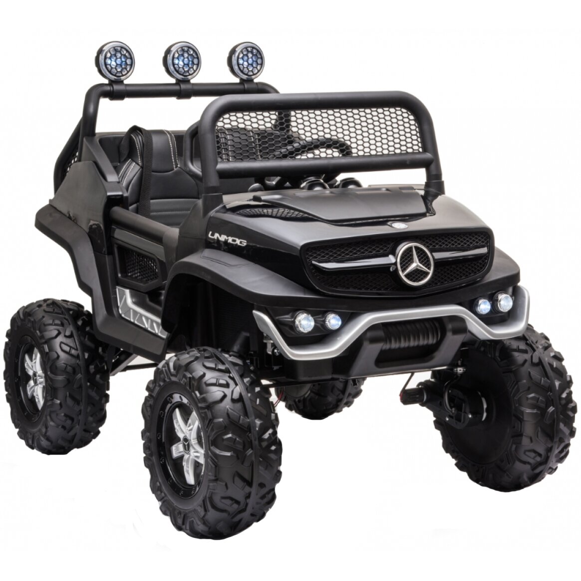 RIVERTOYS электромобиль Mercedes-Benz Unimog Mini P777BP - черный глянец