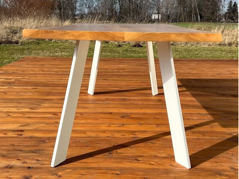 Обеденный прямоугольный универсальный стол в стиле Лофт Модель 36 - фотография № 2