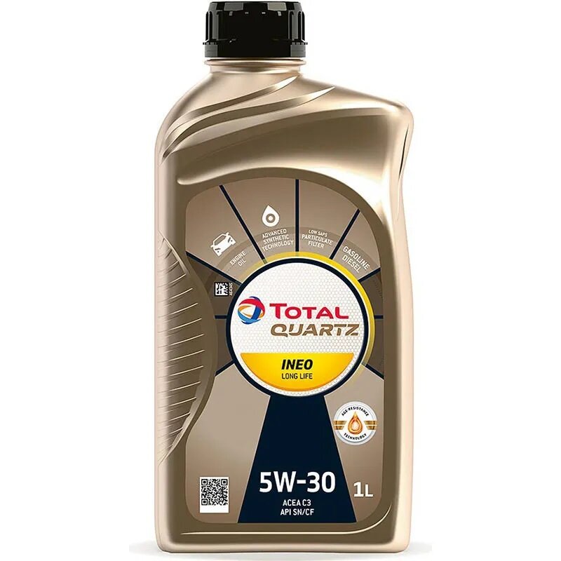 Синтетическое моторное масло TOTAL Quartz INEO Long Life 5W30, 1 л