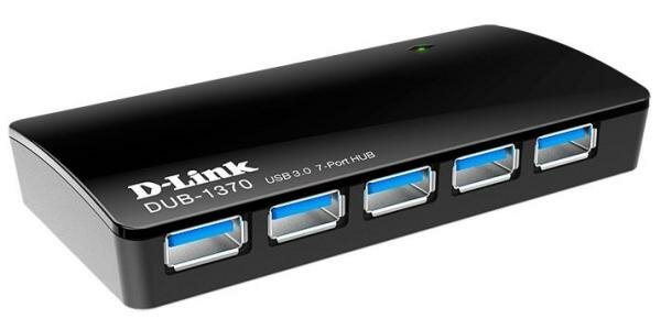 Концентратор USB 3.0 D-Link DUB-1370 7 x USB 3.0 черный