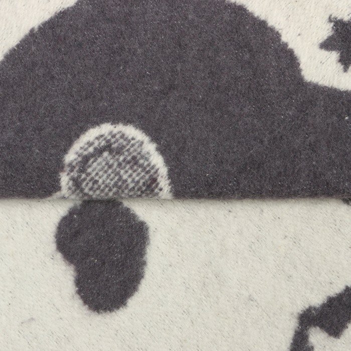 Одеяло байковое Совы на луне 95х135см, цвет серый 400г/м хл100% - фотография № 3
