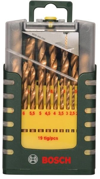 Набор сверл Bosch HSS-TiN (2607017152) по металлу (19пред.) для перфораторов