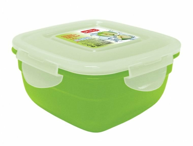 Контейнер для продуктов квадр. 1,0 л. 16*16*8 см. п/п цвет в ассорт. SAFE-FOOD Рс (431157312) /1/28/, MAG - 48513