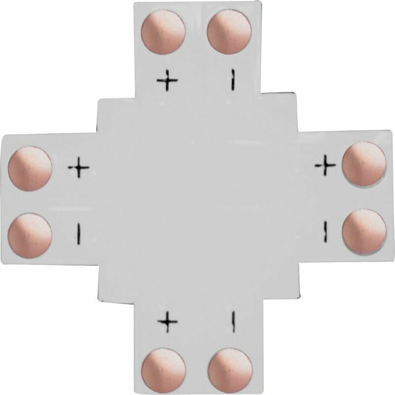 2 шт. Заглушка для LED ленты Коннектор X-образный Без фиксаторов Mono5050 10мм