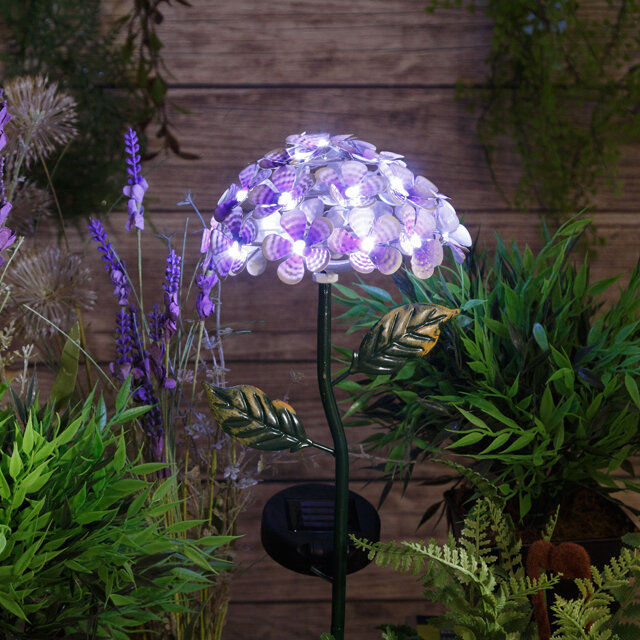 Kaemingk Садовый солнечный светильник Solar Flower Lilac 54*16 см IP44 895686