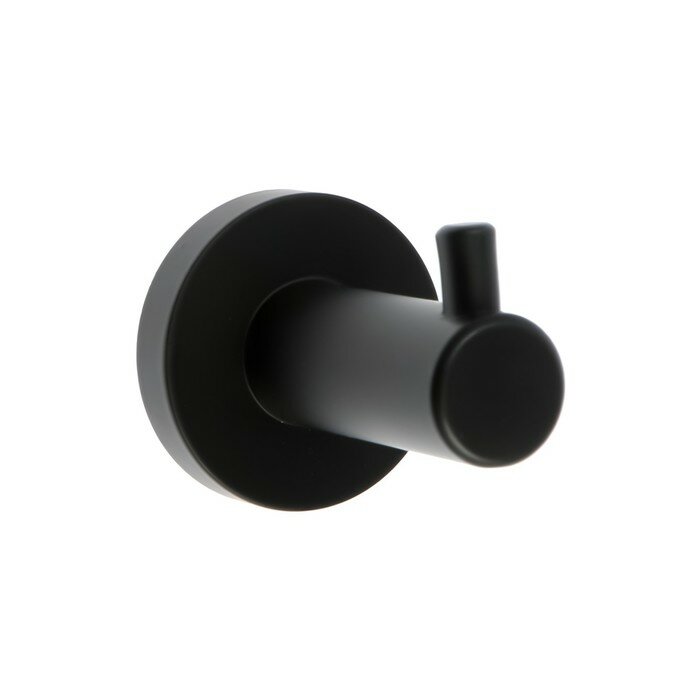 Крючок Accoona, настенный, цвет чёрный, латунь - фотография № 1