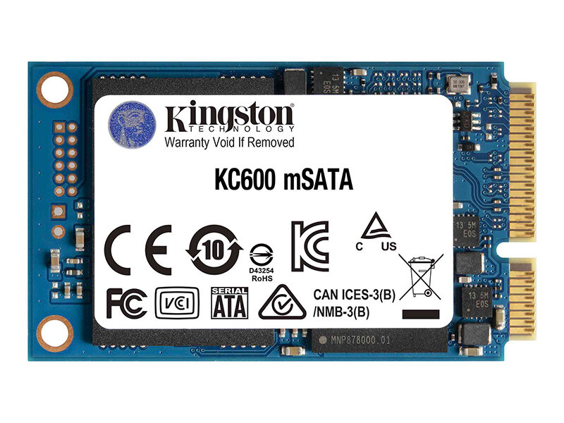 Твердотельный накопитель Kingston KC600 256 ГБ mSATA SKC600MS/256G