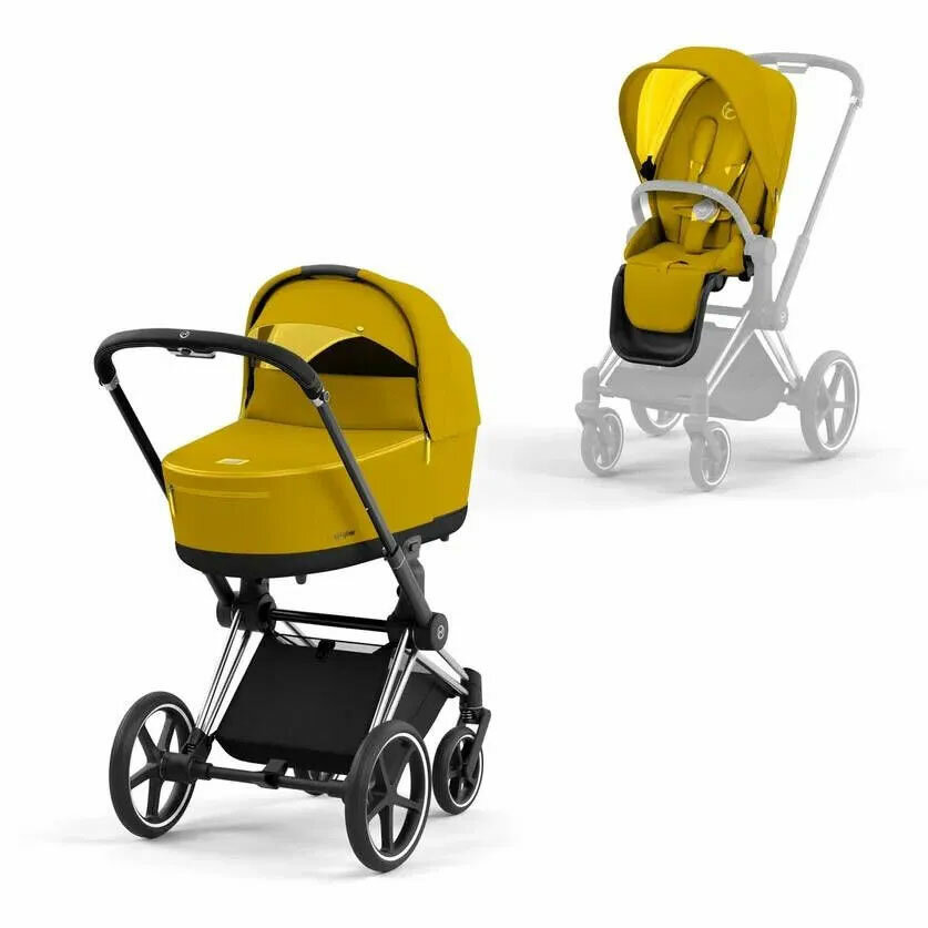 Cybex Priam IV | 2-в-1 (Mustard Yellow на шасси IV Chrome black)