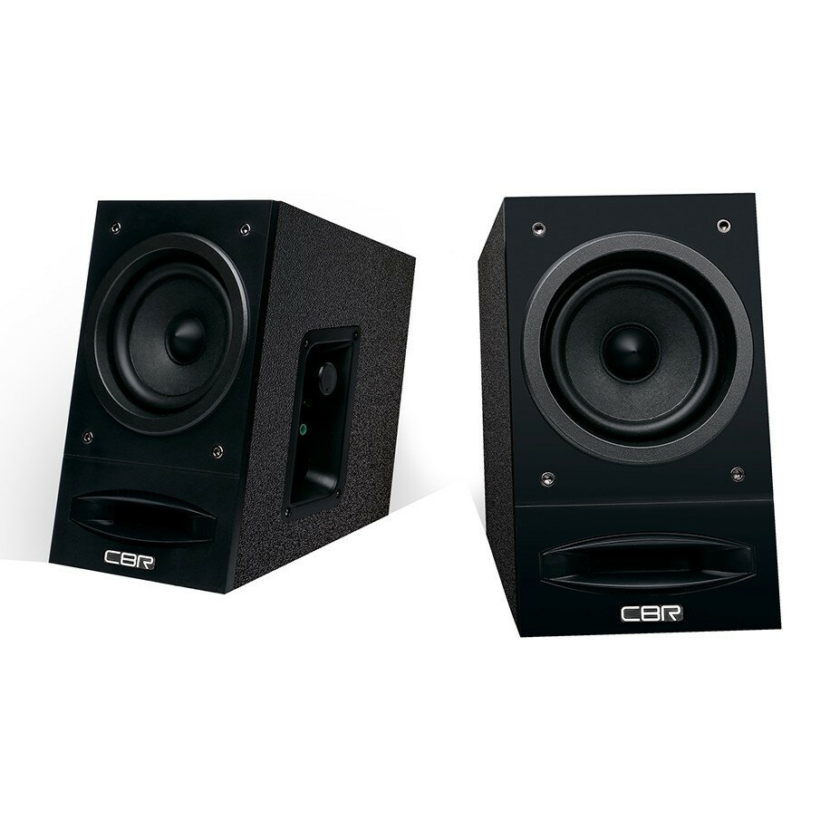 CBR CMS 590 Black Акустическая система 2.0 питание 220 В 2х5 Вт (10 Вт RMS) материал корпуса MDF 3.5 мм линейный стереовход регул. громк. выход на наушники длина кабеля 15 м цвет чёрный