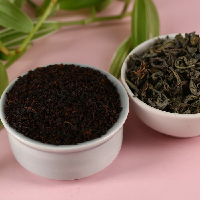 Набор чая «Самой милой»:чай чёрный 50 г., чай зелёный 50 г. - фотография № 2