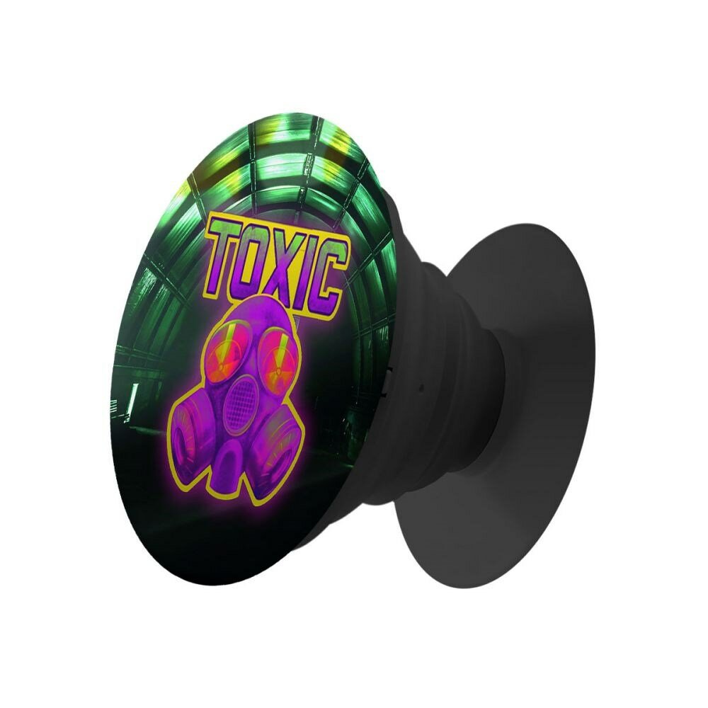 фото Пластмассовый держатель Krutoff для телефона Попсокет Cтандофф 2 (Standoff 2) - Стикер Toxic