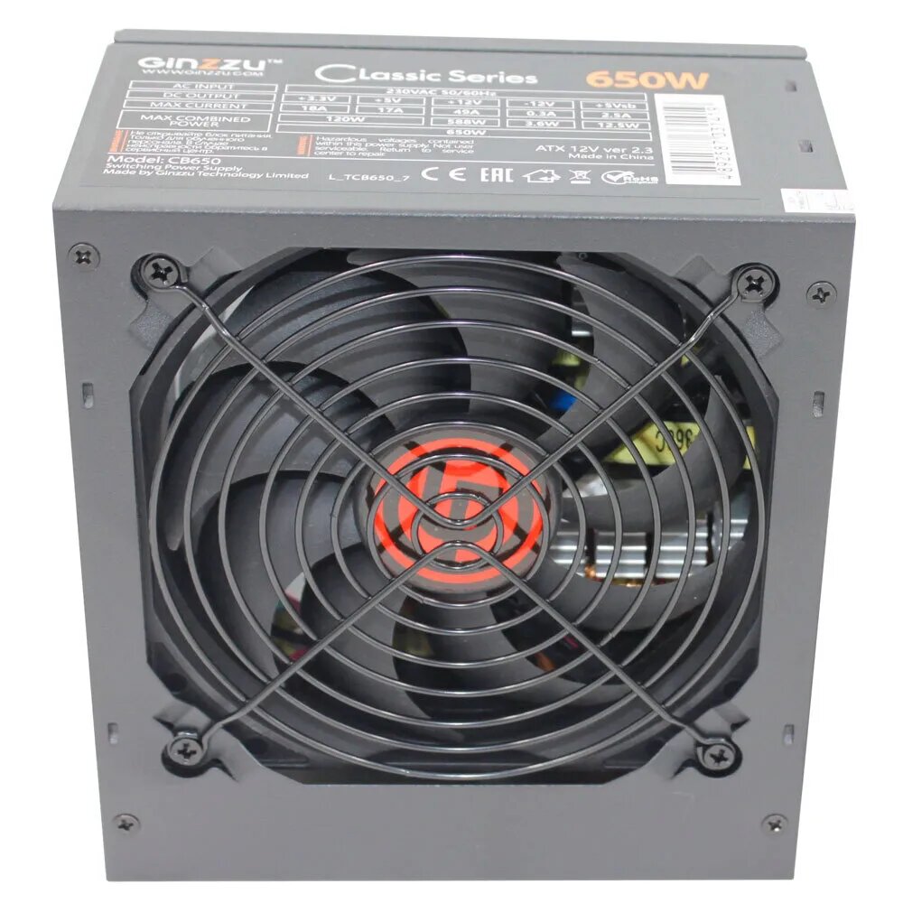 Блок питания 650W Ginzzu CB650 12CM