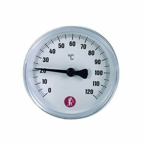 Термометр аксиальный Giacomini R540 - 1/2" (D-63 мм, шкала 0-120°C)