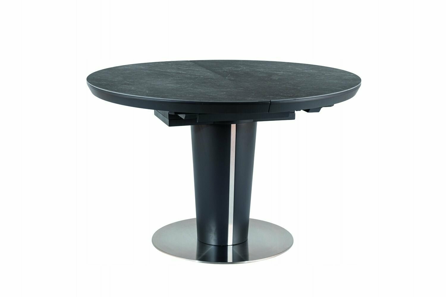 Стол обеденный SIGNAL ORBIT 120 (серый керамический/матовый антрацит) - фотография № 3