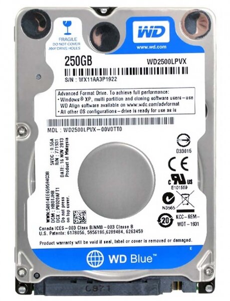 Жесткий диск Western Digital WD Blue 250 ГБ WD2500LPVX
