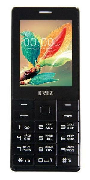 Мобильный телефон KREZ PL202B DUO черный 2.4