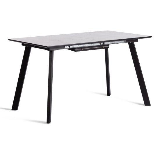 Стол обеденный Tetchair DARWIN МДФ HPL 0,6 мм/металл, 85х130-170х75 см, Жемчужный перито/чёрный