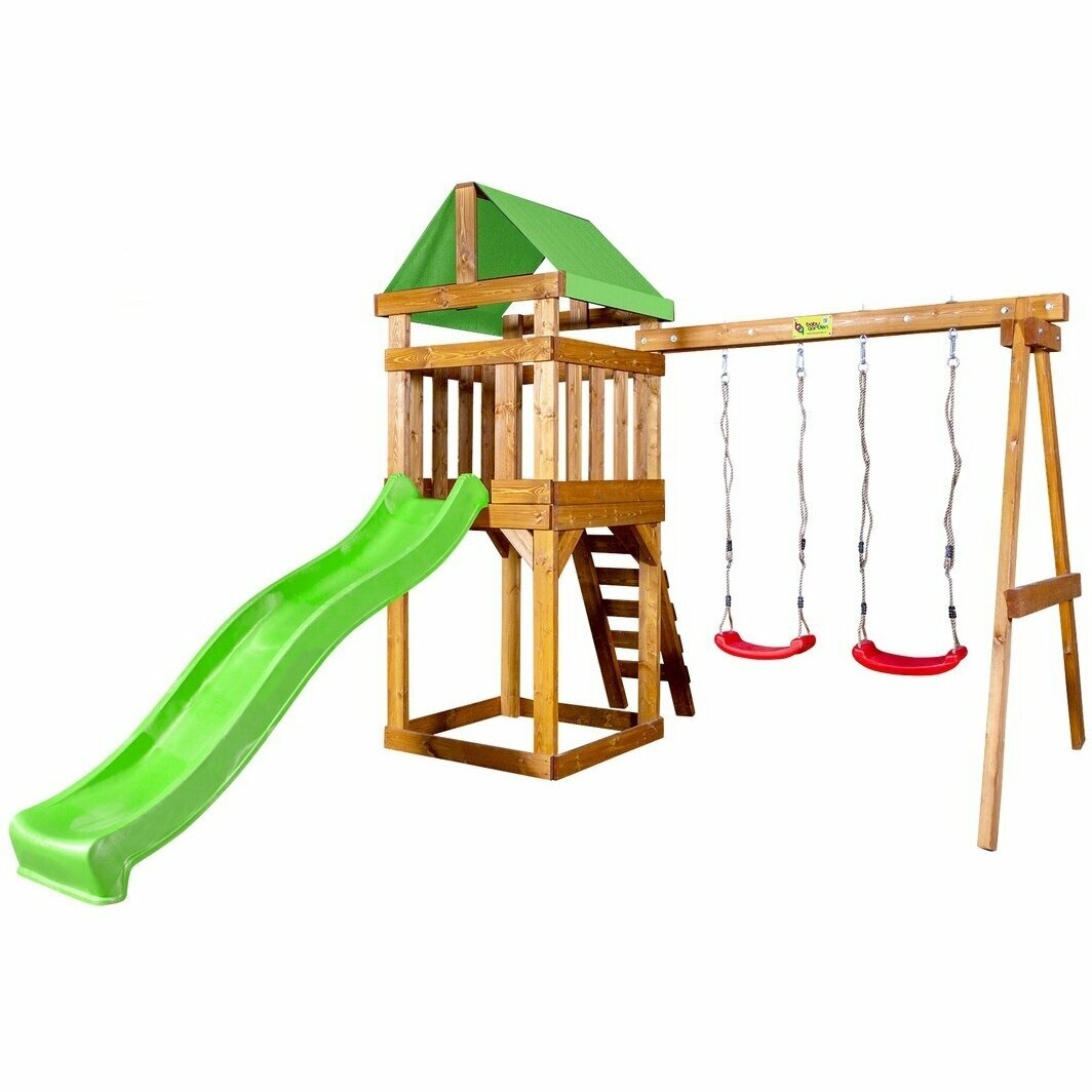 Детская игровая площадка Babygarden Play 2 - светло-зеленый (спортивно-игровая площадка для дачи и улицы)
