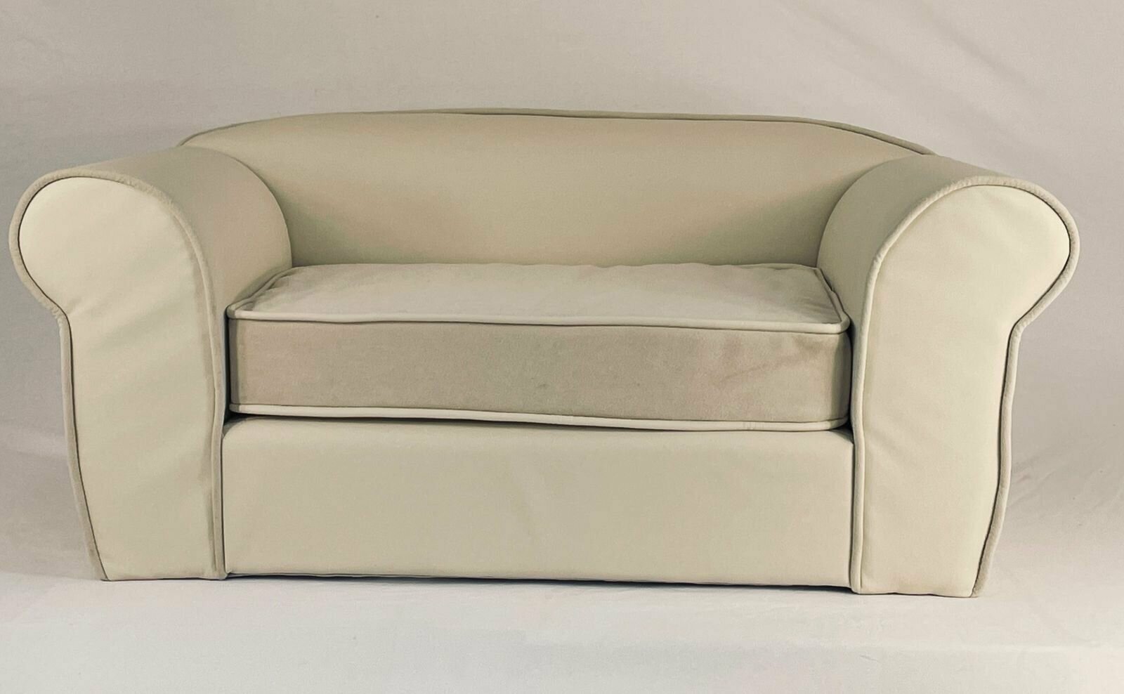 Лежак диванчик для собаки "Гоя", 90х60х40 см., коричневый, экокожа - фотография № 3