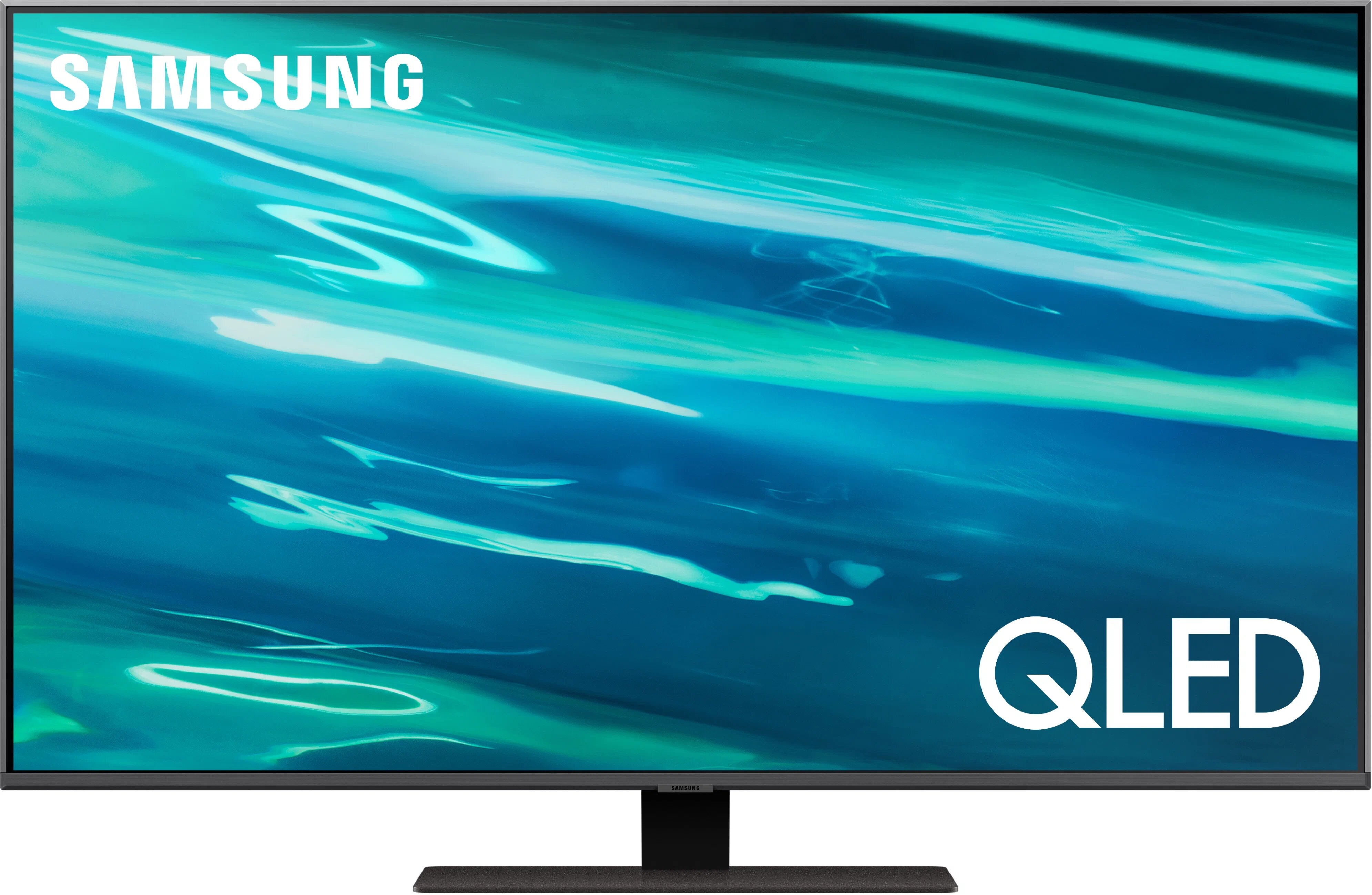 55" Телевизор Samsung QE55Q80AAU QLED, HDR, LED RU, черненое серебро