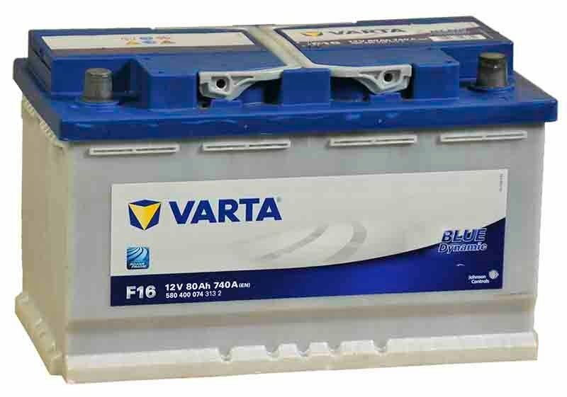 Аккумулятор автомобильный Varta Blue Dynamic F16 80 А/ч 740 A обр. пол. Евро авто (315x175x190) 580400