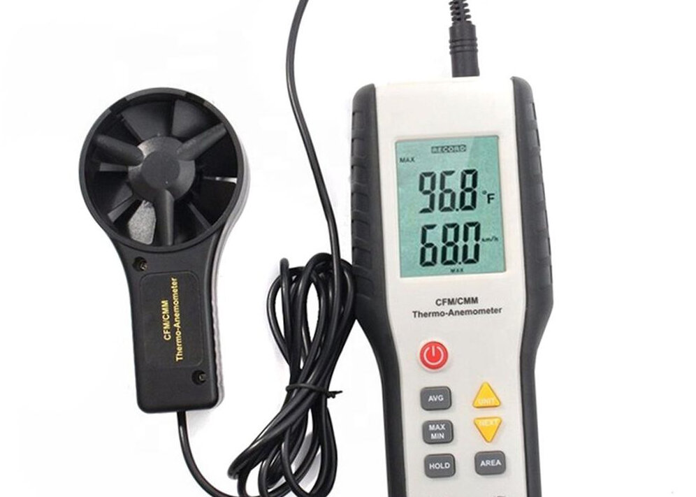 Термоанемометр цифровой датчик скорости ветра HT-9819 - тестер скорости воздуха датчик скорости ветра датчик скорости и направления ветра