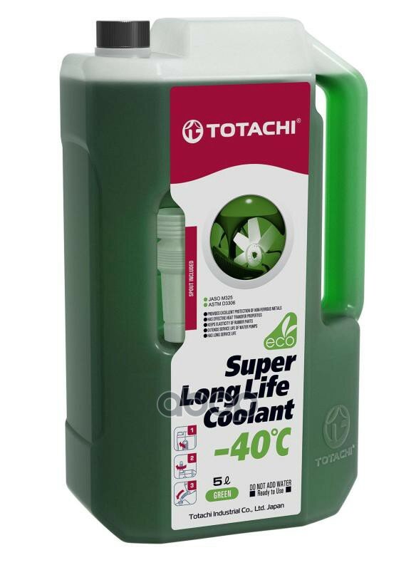 Антифриз, Готовый Раствор Super Llc -40°C Зелёный 5Л TOTACHI арт. 41605