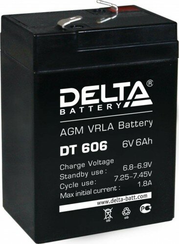 Аккумуляторная батарея DELTA Battery DT 606 6В 6 А·ч