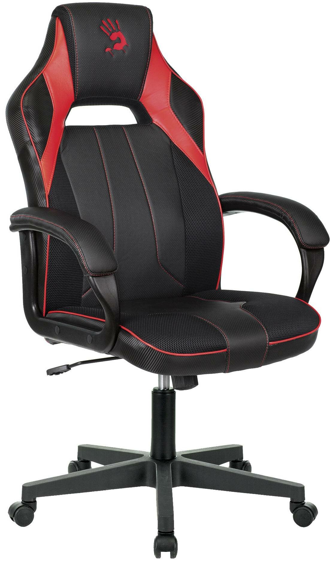 Кресло игровое A4Tech Bloody GC-300, обивка: эко.кожа/ткань, цвет: черный/красный