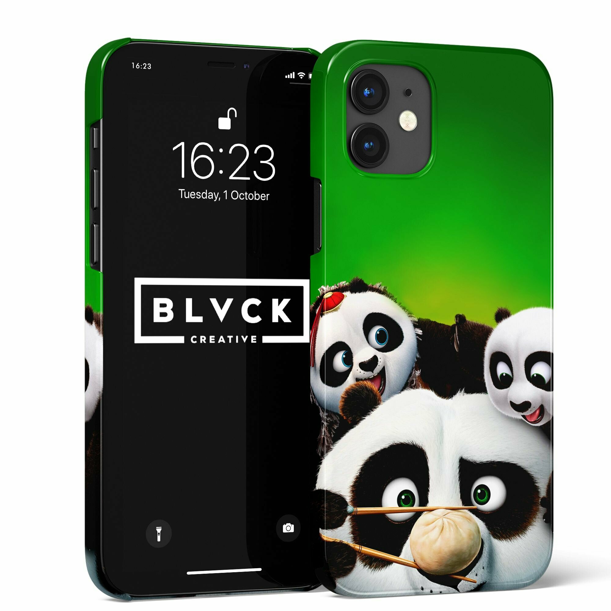 Чехол для IPhone 13 Mini с рисунком "Kung Fu Panda" / Накладка с принтом Кунг-фу Панда