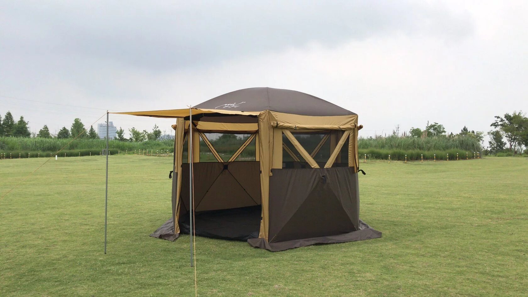 Шестиугольный тент шатер с полом Mircamping 2905S беседка для мероприятий туризма пикника и кемпинга