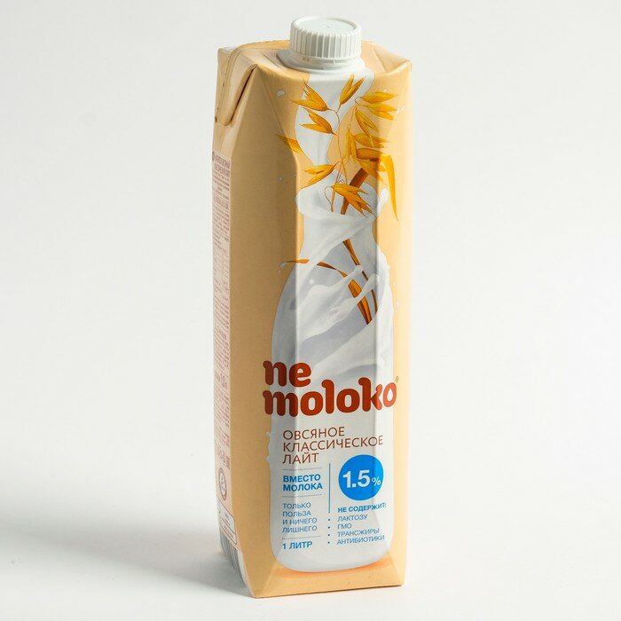 Напиток NEMOLOKO овсяный классический лайт 1л - фотография № 1