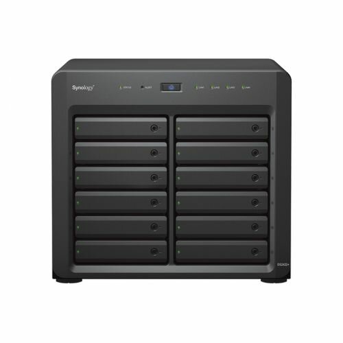 Сетевое хранилище Synology DS2422+ настольный 12шт. 2.5" SATA III 192TB BasicRAID 0RAID 1RAID 10RAID 5Synology Hybrid RAID 4 GB DDR4 Кол-во сетевые интерфейсов 4шт. 1 Gb/s